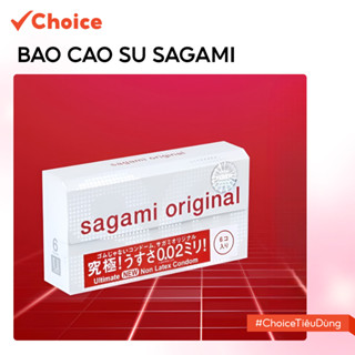 [Choice] Bao Cao Su Sagami 002 SGM 0.02 H6 Siêu Mỏng 0.02mm, Non Latex Hộp 6 Chiếc Đỏ