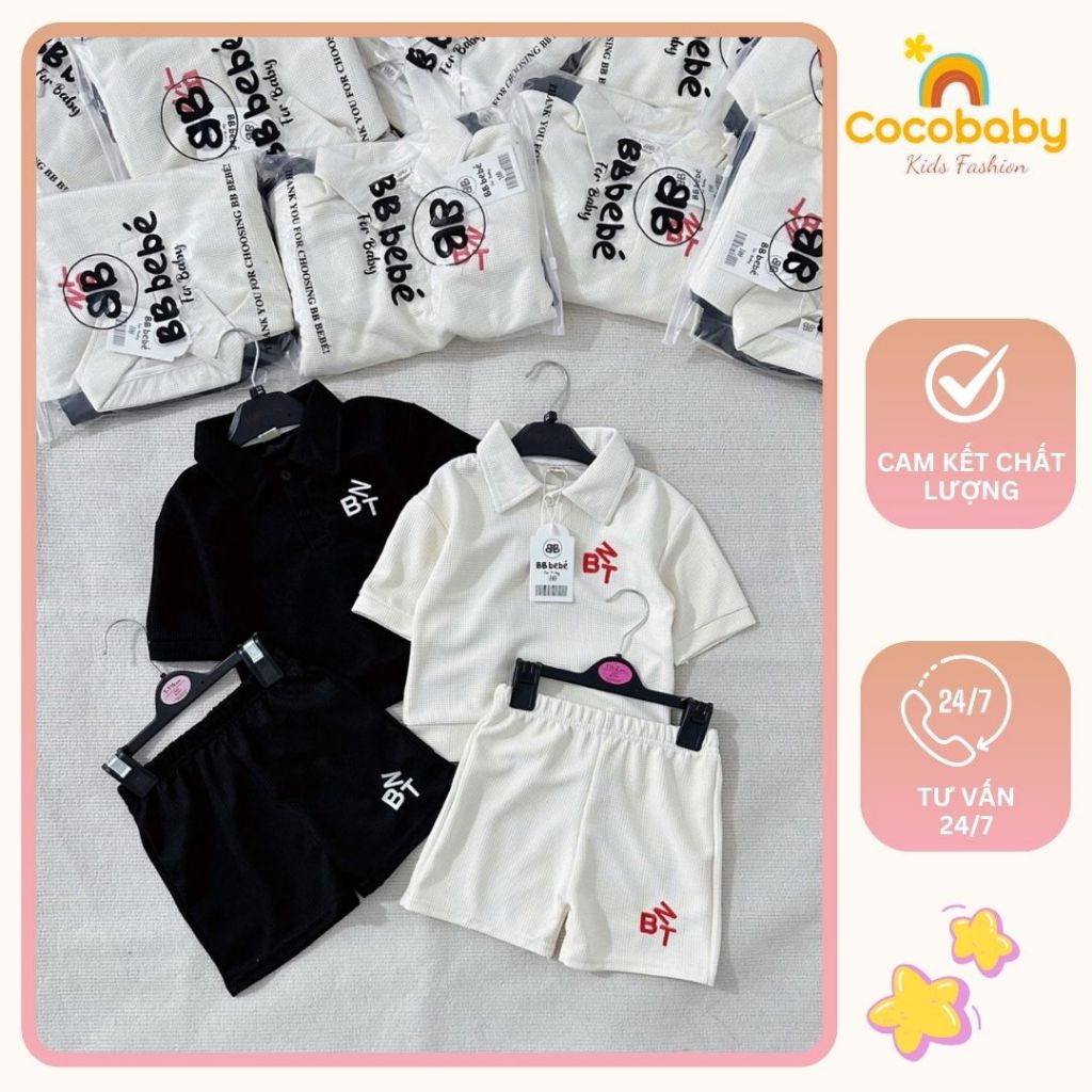 Set 2 bộ tổ ong hai màu siêu kute cho bé - Cocobaby Kids
