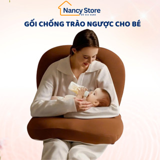  Gối Chống Trào Ngược Gối Ti Sữa Cho Bé Nancy Gối Cho Con Bú Đa Năng Có Đệm Lưng Hỗ Trợ Bé Bú 