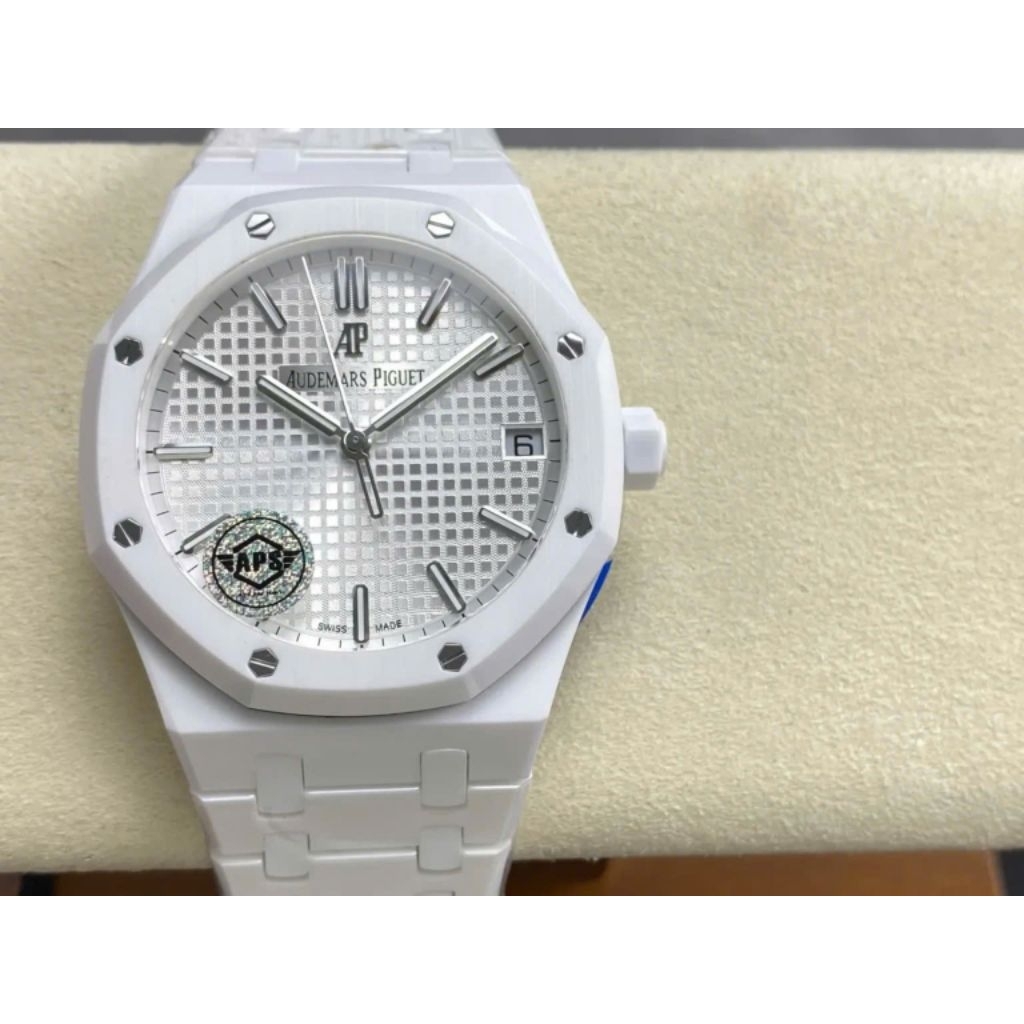 ĐỒNG HỒ NAM AUDEMARS PIGUET ROYAL OAK 15500ST WHITE CERAMIC Size 41mm - APS FACTORY
