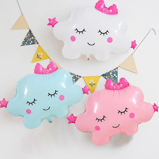 Bóng hình đám mây gắn nơ dễ thương trang trí sinh nhật,party