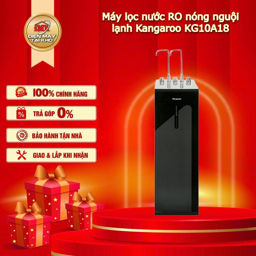 Máy lọc nước RO nóng nguội lạnh Kangaroo KG10A18 – 10 lõi lọc – Công suất 17 L/h