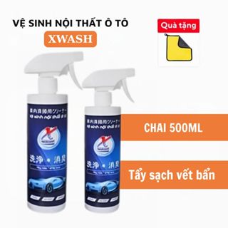  Chai Xịt Vệ Sinh Nội Thất Ghế Da Ô Tô XWASH Diệt Khuẩn Khử Mùi Khó Chịu Xe Hơi Chai 200ml 500ml 