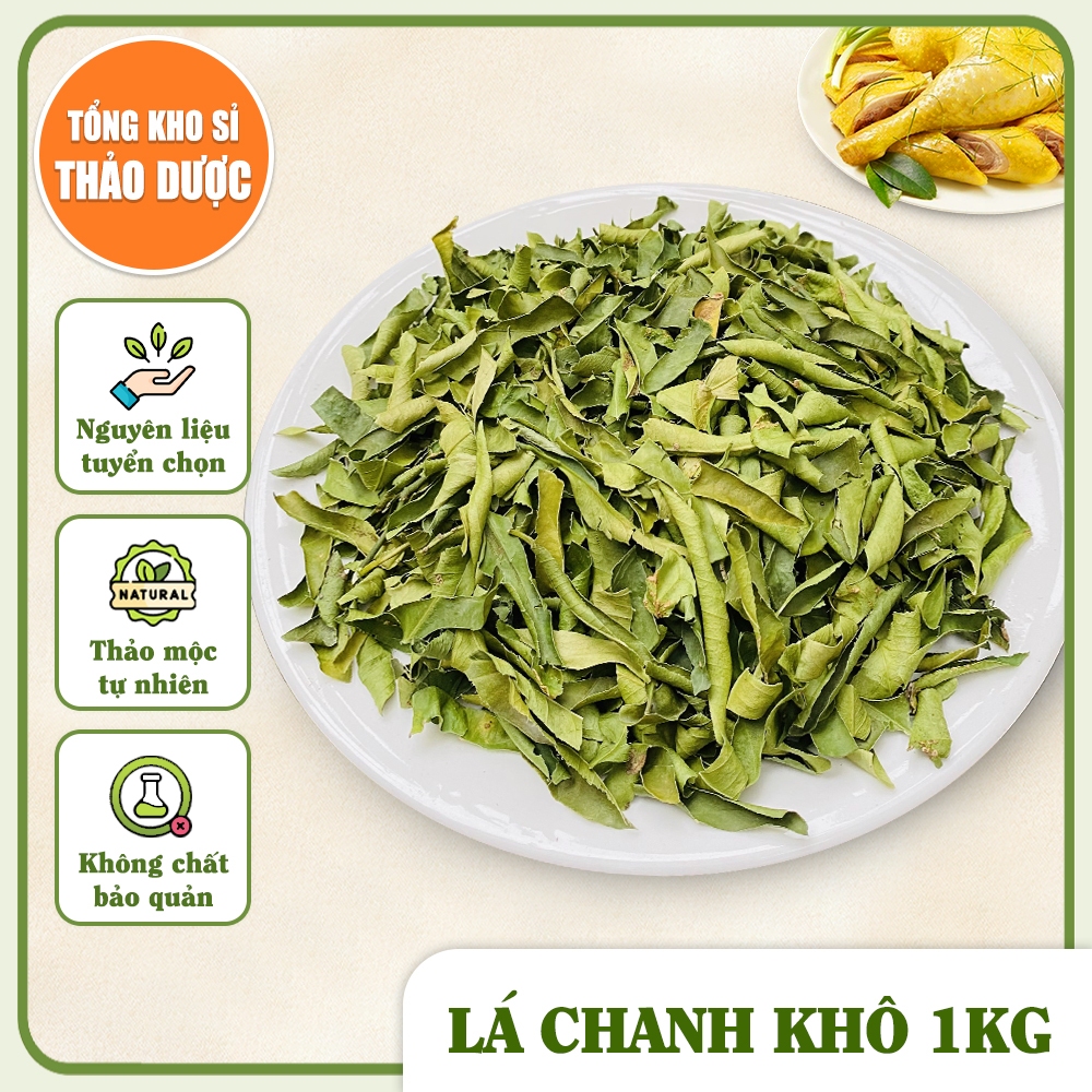 Lá chanh sấy lạnh 1kg, lá chanh xanh, thơm, gia vị lẩu thái, làm khô gà, xông mặt, xông hơi
