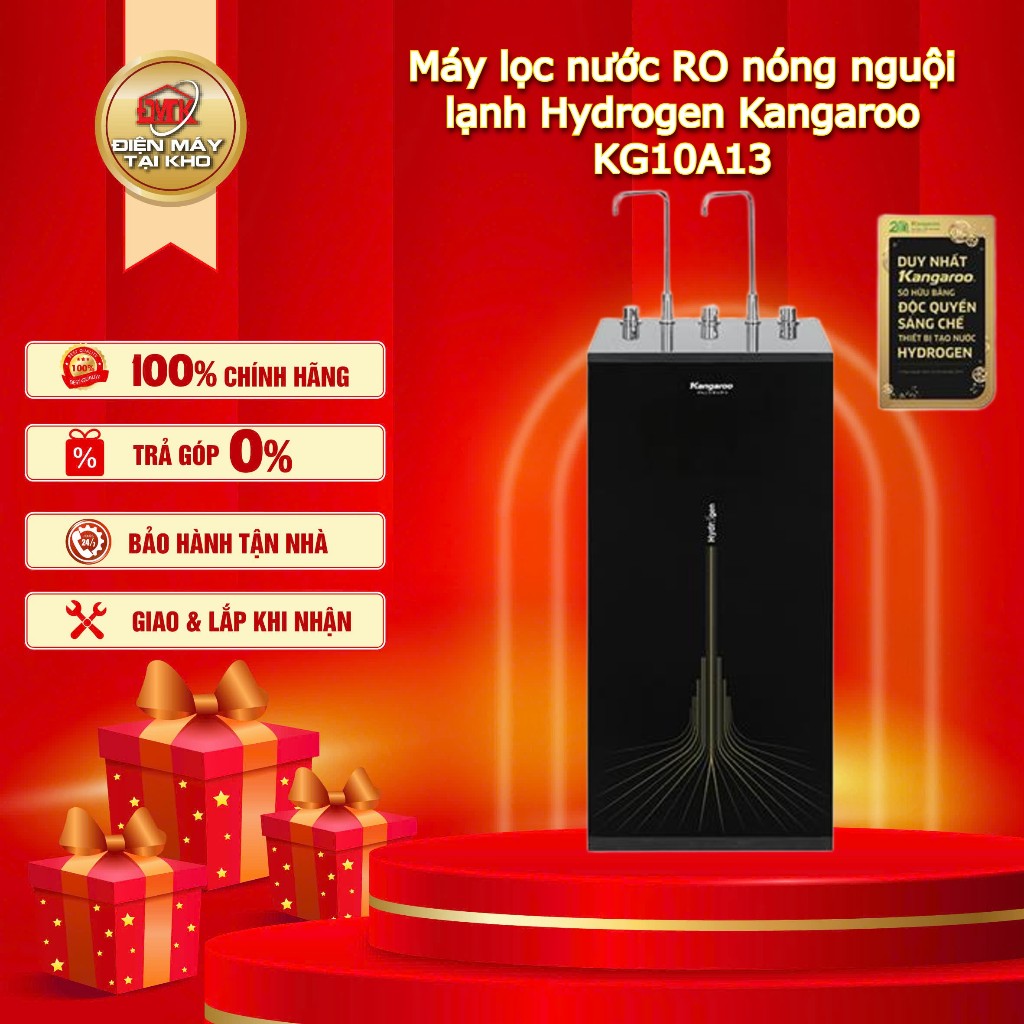 Máy lọc nước RO Kangaroo KG10A13 – 10 lõi Hydrogen – Nóng-Lạnh – 18 lít/giờ – Hàng chính hãng