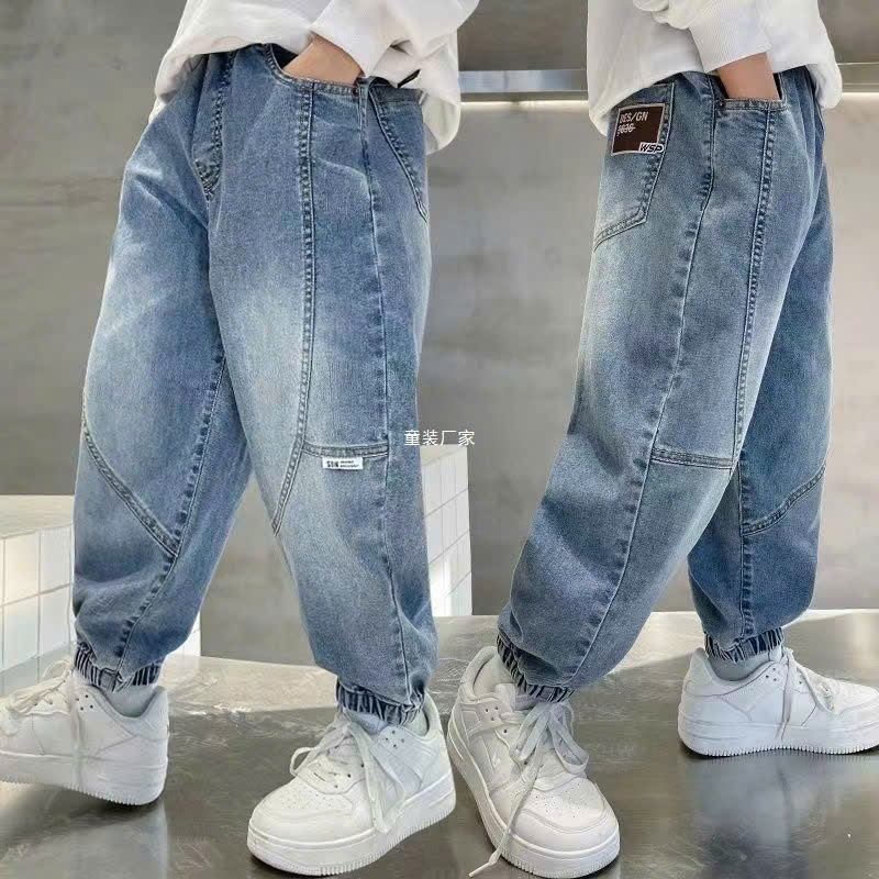 [8808] Quần Jeans Bam Bơ Chun Gấu Bé Trai 14-63kg Thời Trang Cao Cấp Phong Cách Casual Cho Bé Trai