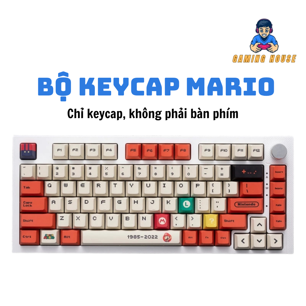Keycap Mario Đỏ PBT – 126 Phím – Profile Cherry – Dành Cho Bàn Phím Cơ | BigBuy360 - bigbuy360.vn