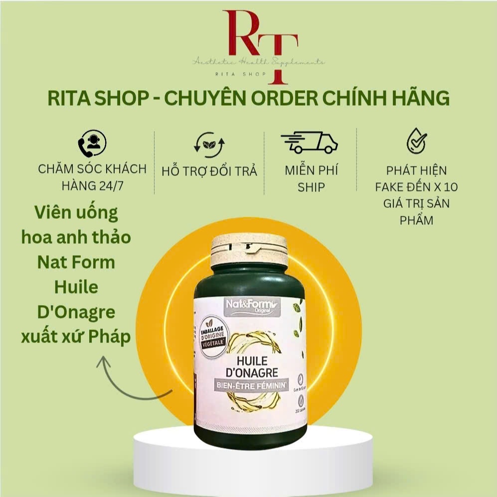 Hoa anh thảo Nat Form Huile D'Onagre Pháp (chính hãng)