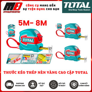 Thước kéo cao cấp total tmt80532 tmt80832 in hệ hai mặt móc đôi có nam