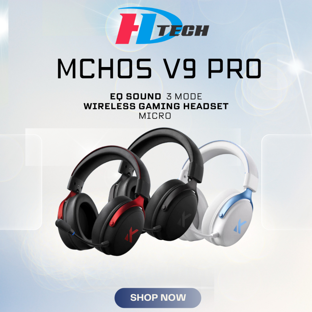 [Nguyên seal] Tai nghe không dây gaming Mchose V9 | V9 Pro | 3 mode | Dây | Bluetooth | 2.4Ghz