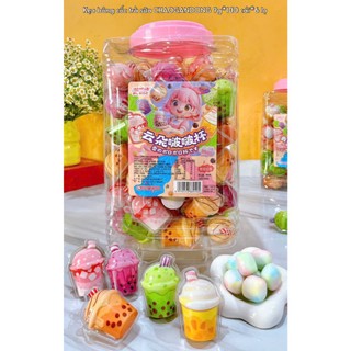  HỘP 100 cốc kẹo trà sữa mỗi cốc có 2 viên kẹo trà sữa thơm ngon 