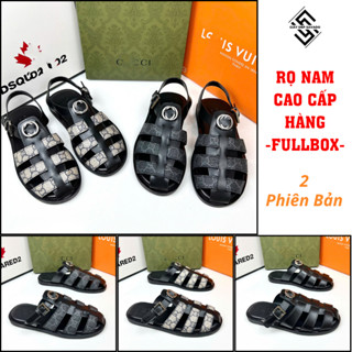 Dép Rọ Nam Gờ Cê 2 Phiên Bản Chất Liệu Da Cao Cấp Đế Cao Su Non Hàng FullBox (CG03)