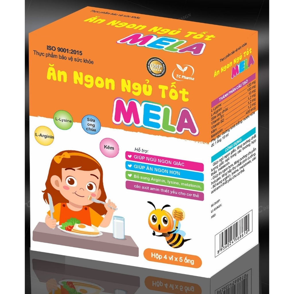Siro MELA Ăn Ngon – Ngủ Sâu Giấc | Bổ Sung Lysine, Melatonin & Vitamin Cho Trẻ Em