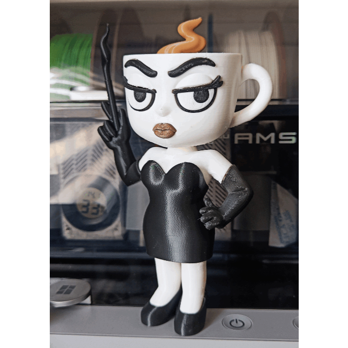 Espressona Signora Articulated Toy – PETG, khớp động duyên dáng, phong cách Brainrot đặc trưng