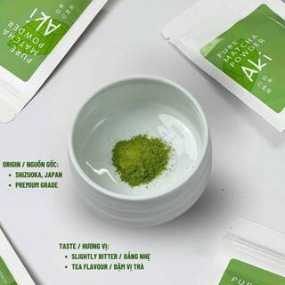 Bột Matcha Aki Nhập Khẩu Nhật Bản, Dùng Pha Chế Đồ Uống, Bánh Kem, Đắp Mặt Nạ Gói Lớn 500G-1Kg