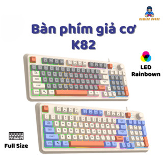Bàn phím giả cơ Gaming Xunfox K82 Có núm xoay - Led Rainbow - Keycap BPT - Phím cực êm không có tiếng
