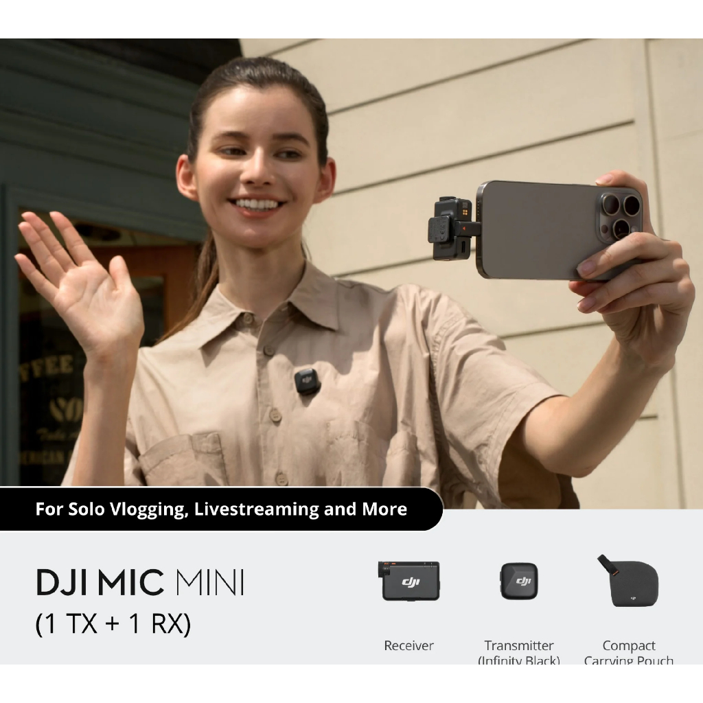 Micro Thu Âm DJI Mic Mini sử dụng cho điện thoại, máy tính, máy ảnh....nhỏ gọn, khử ồn chất lượng | BigBuy360 - bigbuy360.vn