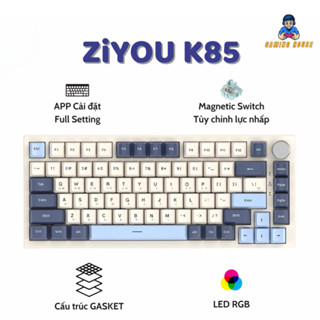 Bàn Phím Cơ K85 Chuyên GAME LED RGB Magnetic Switch Từ Tính, Rapid Trigger Tùy Chỉnh Lực Ấn Qua App, Hotswap