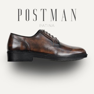 Giày tây nam màu nâu da bò POSTMAN PATINA, giày công sở nam thời trang TONKIN