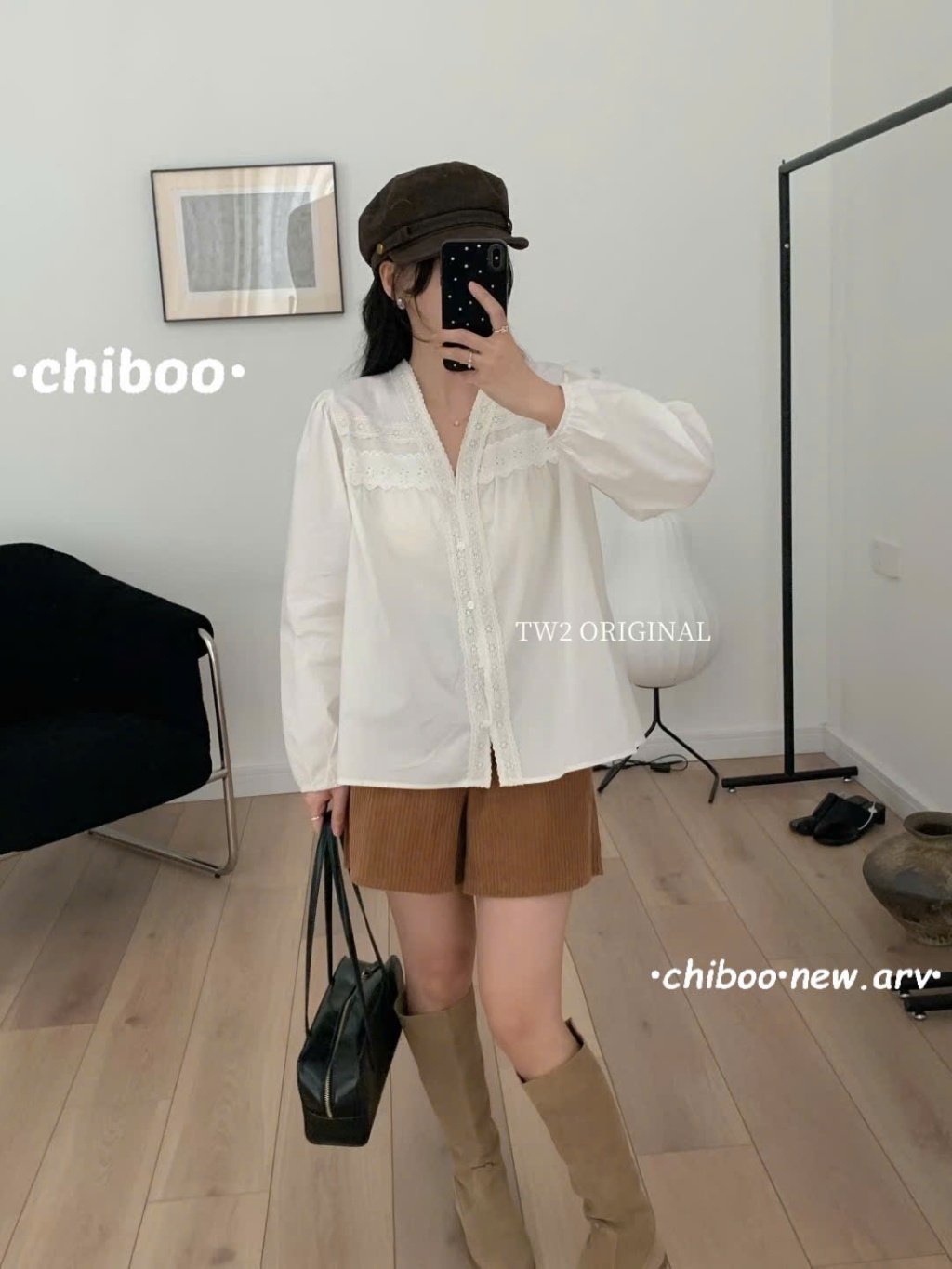 Áo sơ mi thô hoa siu xinh Orchid.shop