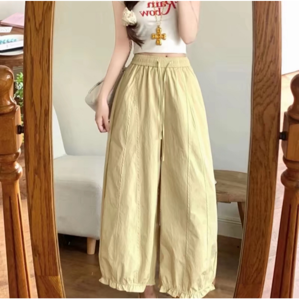 Quần Boom Bèo Gấu Vải Kaki Hàn Phong Cách Hàn Quốc Trẻ Trung Cho Nàng Cá Tính