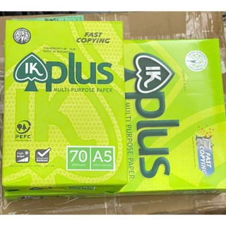 Giấy in A5 Ik Plus ĐL 70, giấy ik plus A5 70 , giấy ikplus A5 70 kích thước 14.8x21cm - 500 tờ/ram