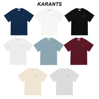 Áo Thun Trơn Logo Kim Loại Karants Cotton 260gsm Premium Form Oversize Nam Nữ Unisex Menswear Hot Trend 2025 - KR212