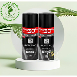 Combo xịt khử mùi toàn thân romano gentleman 195ml – hương nước hoa lịch lãm, lưu hương lâu