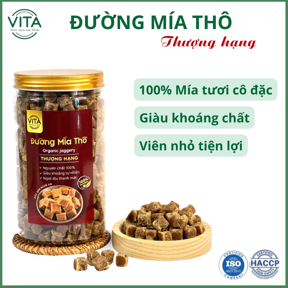 Đường Mía Thô, Đường Phên Mật Mía Nghệ An Nguyên Chất Thơm Ngon Chuẩn VSATTP | VITA