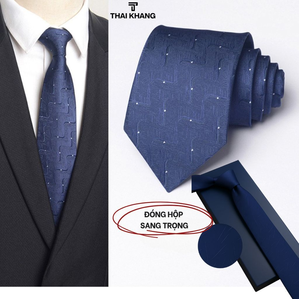 Cà vạt nam Thái Khang họa tiết sang trọng dự tiệc công sở quà tặng