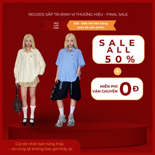 [ FINAL SALE ALL 50% ] Áo sơ mi 2in1 có thể mặc được 2 kiểu tay dài và tay ngắn oversized - Vibrant Shirt Regods