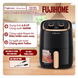 Nồi chiên không dầu 4.5L Fujihome A4EB Nhập khẩu, Nồi chiên mini ko dầu cơ tự ngắt 4.5 lít chống dính cao cấp