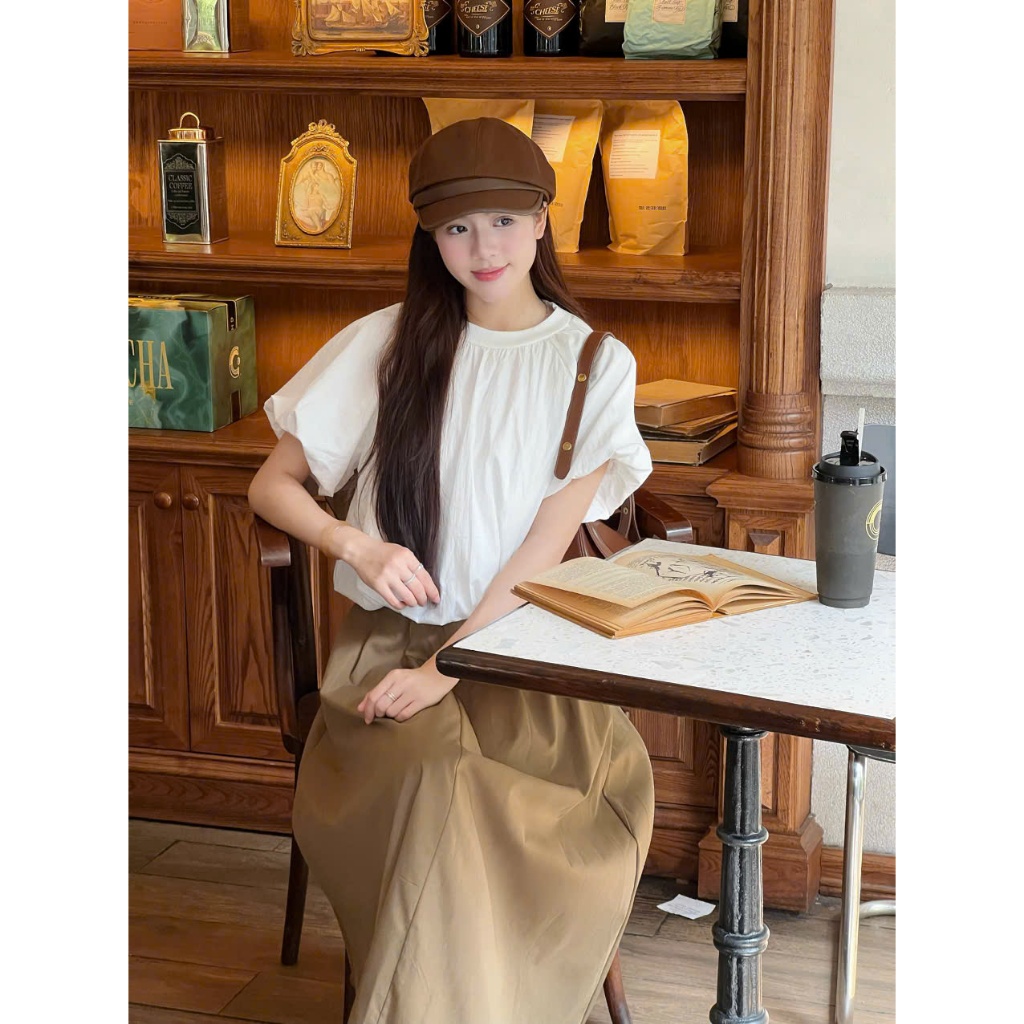 Áo kiểu dáng bồng cổ chun Miho Studio