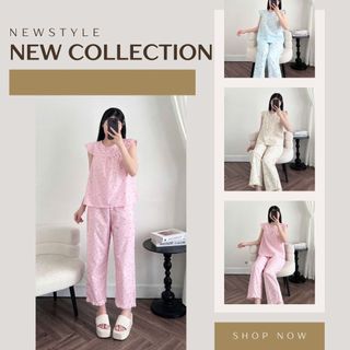 Đồ bộ nữ quần dài 9 tấc chất kate cotton hàn mềm thoáng Obee Closet