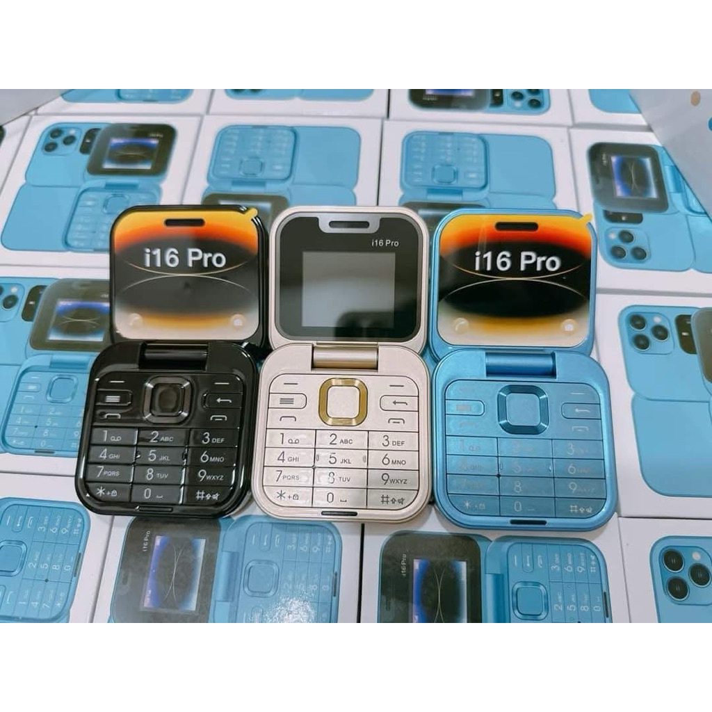 (Bản 2025) Điện thoại mini nắp gập i16 Pro, thời trang, 2 sim cho trẻ em và người già, có tính năng 