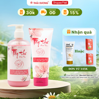 [Live] Sữa tắm Tây Thi (chai 200ml/ 500ml - Hoa anh đào) làm sạch da nhẹ dịu dành cho da mụn, kèm quà tặng Đặc biệt