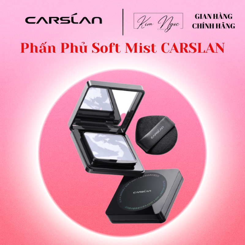 CARSLAN Phấn Phủ Dạng Nén Phấn Phủ Trang Điểm Mỏng Nhẹ Kiểm Soát Dầu Mềm Mại Lâu Trôi 8g