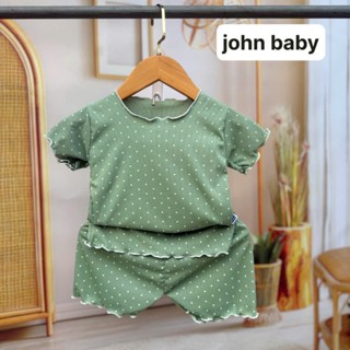 Set 05 bộ quần áo bé gái CHẤM BI  chất vải thun tăm lụa (4-25kg)