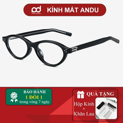 Gọng kính cận thời trang nữ ANDU dáng mắt mèo nhựa cốt kim loại thanh lịch & thời trang 9172