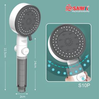  Combo S10P-C: Vòi sen 10 chế độ Sawa S10P tiêu chuẩn và 05 lõi lọc dự phòng có chức năng hỗ trợ lọc nước cao cấp 
