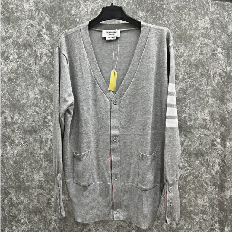 Áo khoác Cardigan 4 Sọc Dệt Kim Cực Nét - Áo khoác len nam nữ Cotton Milano dệt kim - Phenom