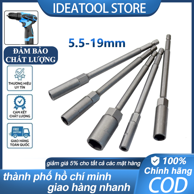 Khẩu chụp bulong sâu 150mm - Lắp nhanh, phù hợp 5.5-19mm