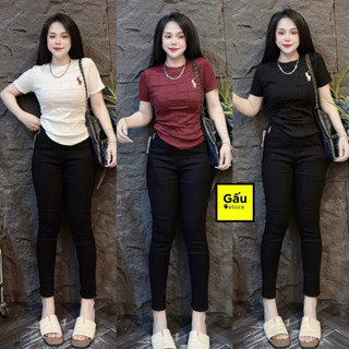    Có Size 38kg - 58kg   Áo thun ôm nữ trơn form tôn dáng cổ tròn phối lưới trước thêu N.gựa   Thêu K19   