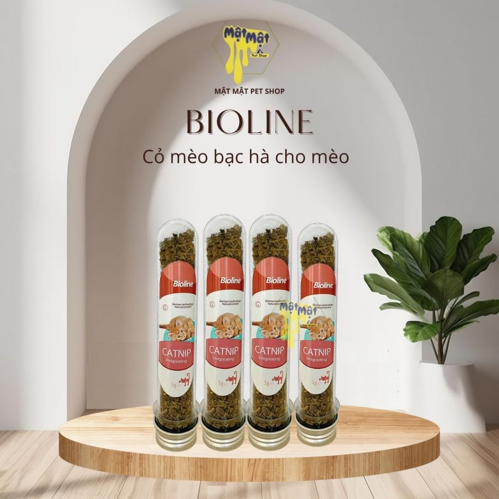 Cỏ mèo Catnip Bioline ống 5g cao cấp giúp mèo giảm stress