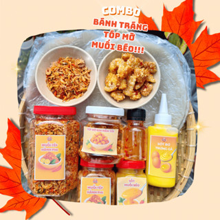 Bánh tráng phơi sương BẢY NGA combo bánh tráng sốt muối béo đồ ăn vặt - COMBO BEST CHOICE