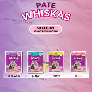 Pate mèo Whiskas 80g ( Giao ngẫu nhiên)