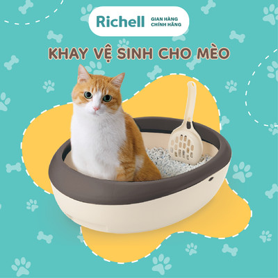 Khay vệ sinh cho mèo RICHELL Nhật kèm xẻng | Pet
