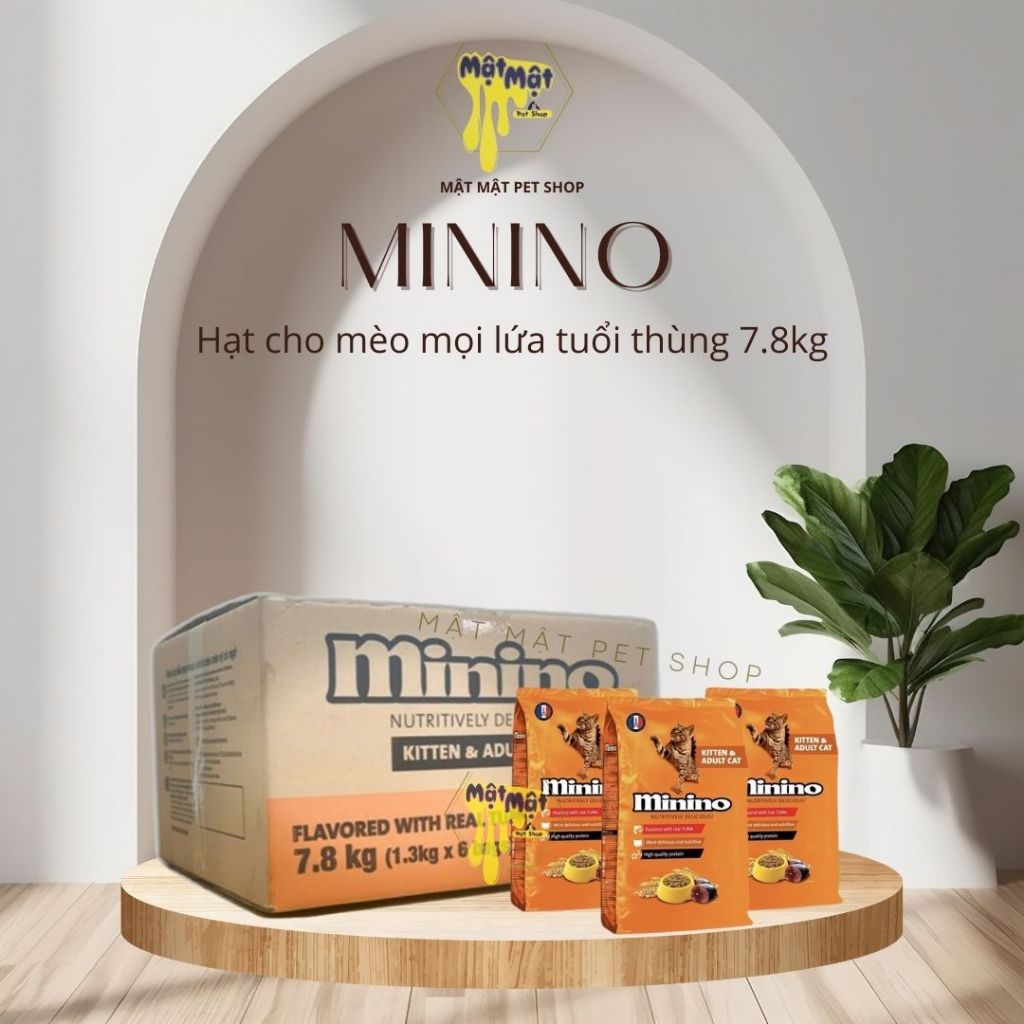 [Mã PET80K giảm 8% tối đa 80K đơn 350K] THÙNG 6 TÚI MININO 1.3KG.