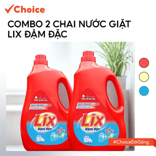   Choice  Combo 2 Chai Nước Giặt Lix PD212 Đậm Đặc Hương Hoa Đánh Bay Các Vết Bẩn Cứng Đầu 