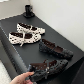 (HÀNG SẴN) Giày độn đế mũi tròn dạng lưới quai ngang Ali guifei mùa hè 2025 mã 055-2